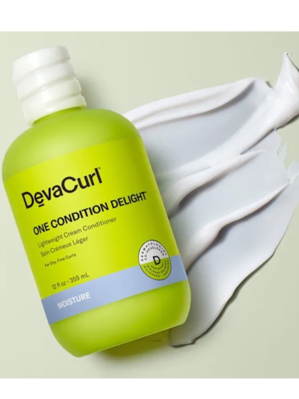 DevaCurl One Condition Delight Lightweight Cream Conditioner 12 fl oz NEW! Green